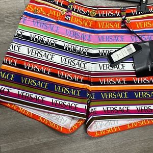 Versace logo sexy shorts absolutely stunning light Jeans material